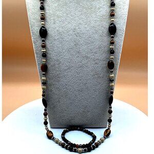 Vintage Chaps Beaded Necklace & Bracelet Set.  C23